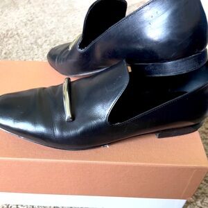 Pre Owned Via Spiga Italian Leather Flats Black Size 8M